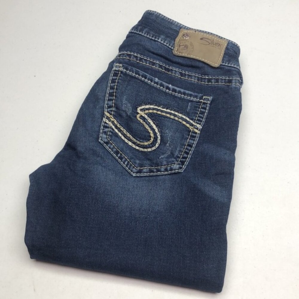 VINTAGE SILVER SUKI MID CAPRI JEANS 28x24 ⭐️